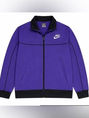 Nike Men’s Purple Windbreaker Jacket with Black Trim